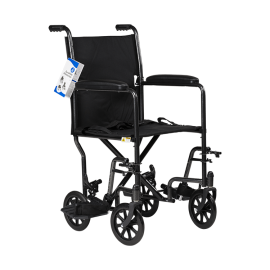 DynaRide Transport Wheelchair - 17" x 16" w/ Fixed Full Arm