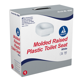 Molded Raised Plastic Toilet Seat