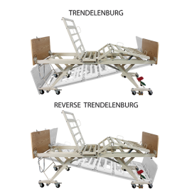 DB300 Bariatric LTC 5 Function Low Bed - Wood Boards - Cherr