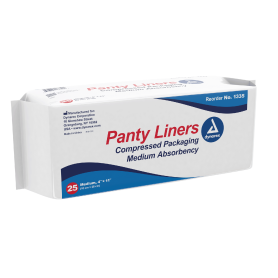 Panty Liners, Sq End w/ Adhesive Tab