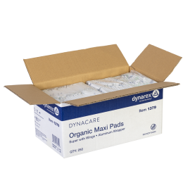 Organic Maxi Pads, Super with wings