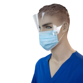 Procedure Face Mask w/ Ear Loop and Plastic Shield