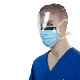 Surgical Face Mask w/ Ties & Plastic Shield