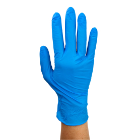 Safe-Touch Blue Nitrile Exam Gloves - Non-Latex