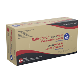 Safe-Touch Black Nitrile Exam Gloves