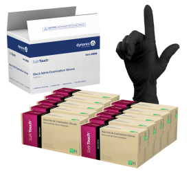Safe-Touch Black Nitrile Exam Gloves
