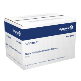 Safe-Touch Black Nitrile Exam Gloves