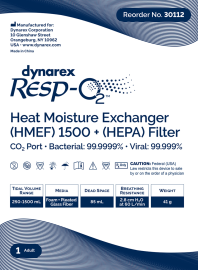 Heat Moisture Exchanger (HMEF)1500 - (HEPA) Filter, CO2 Port