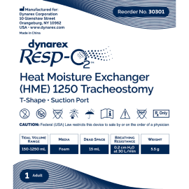 Heat Moisture Exchanger (HME) 1250 Tracheostomy, T-Shape, Su