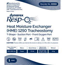 Heat Moisture Exchanger (HME) 1250 Tracheostomy, T-Shape, Su