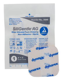 SiliGentle AG - Silver Silicone Foam Dressing