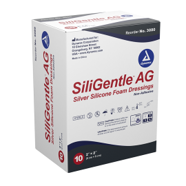 SiliGentle AG - Silver Silicone Foam Dressing