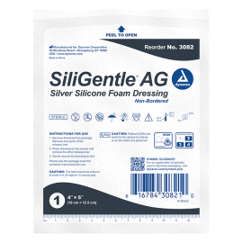 SiliGentle AG - Silver Silicone Foam Dressing