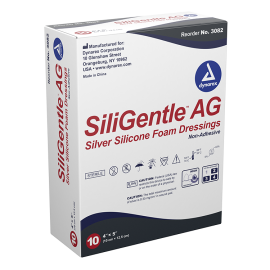 SiliGentle AG - Silver Silicone Foam Dressing