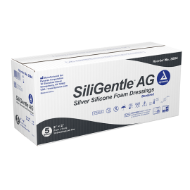 SiliGentleAG - Silver Silicone Bordered Foam Dressing