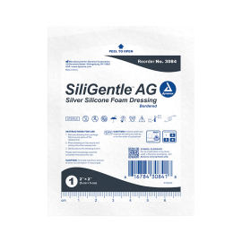 SiliGentleAG - Silver Silicone Bordered Foam Dressing