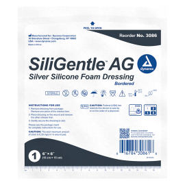 SiliGentleAG - Silver Silicone Bordered Foam Dressing