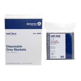 Disposable Grey Blanket - 100% Polyester