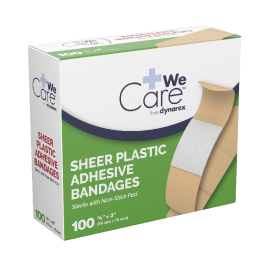 Sheer Plastic Adhesive Bandages - Sterile