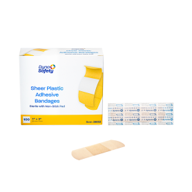 Sheer Plastic Adhesive Bandages - Sterile