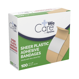 Sheer Plastic Adhesive Bandages - Sterile