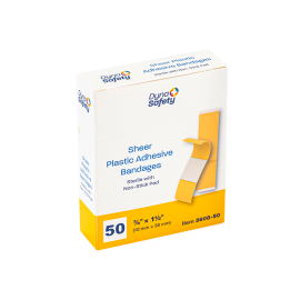 Sheer Plastic Adhesive Bandages - Sterile