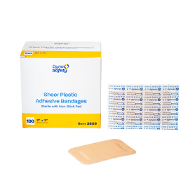 Sheer Plastic Adhesive Bandages - Sterile