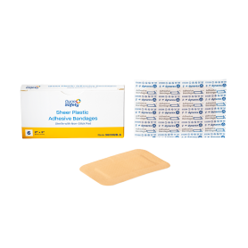 Sheer Plastic Adhesive Bandages - Sterile