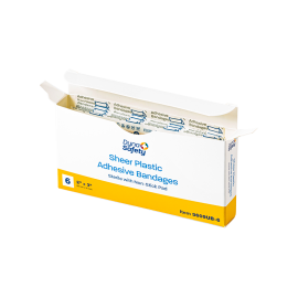 Sheer Plastic Adhesive Bandages - Sterile
