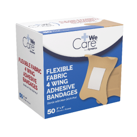 Adhesive Fabric Bandages Four Wing - Sterile