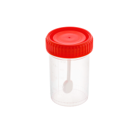 Stool Specimen Container with Spoon, Sterile
