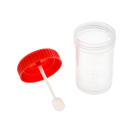Stool Specimen Container with Spoon, Sterile
