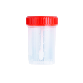 Stool Specimen Container with Spoon, Sterile