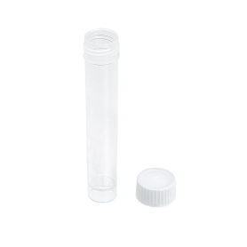 Self-Standing Transport Tube with Screwcap