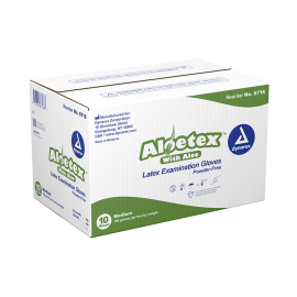 AloeTex Latex Gloves w/ Aloe