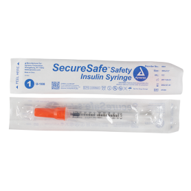 SecureSafe Safety Insulin Syringe - .5 ml (New Mechanism)