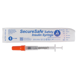 SecureSafe Safety Insulin Syringe - 0.5 ml (New Mechanism)