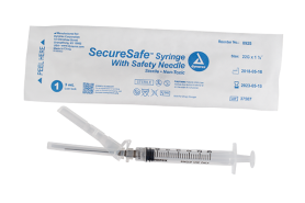 SecureSafe Syringe w/ Safety Needle - Luer Lock