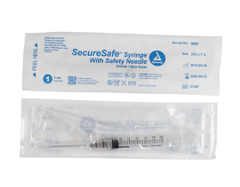 SecureSafe Syringe w/ Safety Needle - Luer Lock