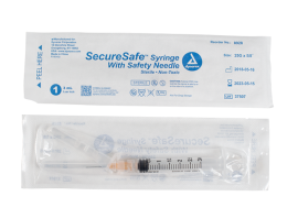 SecureSafe Syringe w/ Safety Needle - Luer Lock