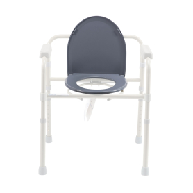 Folding Commode Elongated Seat and Lid