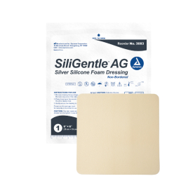 SiliGentle AG Silver Silicone Foam Dressing