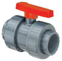 VALVE DOUBLE UNION F-THREADED PVC 2" 