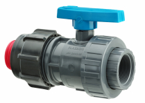 VALVE SINGLE UNION RURAL PP FEMALE THREAD 1.1/4"-1.1/2" 