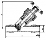 VALVE ANGLE SEAT M-THREADED PP 2"