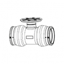 FULL FACED FLANGED TEE C/W 3"/4" TABLE D SS316 BACKING RING 250-250-90