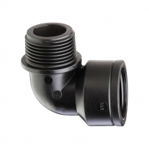 90D ELBOW THREADED M/F PP