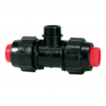 TEE RURAL M-THREADED OFFTAKE 1"-1"-3/4"