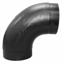 BEND 90D INJECTED SHORT SPIGOT PE100 SDR17 75