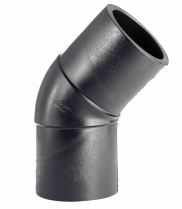 ELBOW 45D INJECTED LONG SPIGOT PE100 SDR17 180